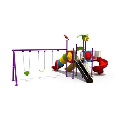 MYTS Mega Garden  dual and single slides and swings